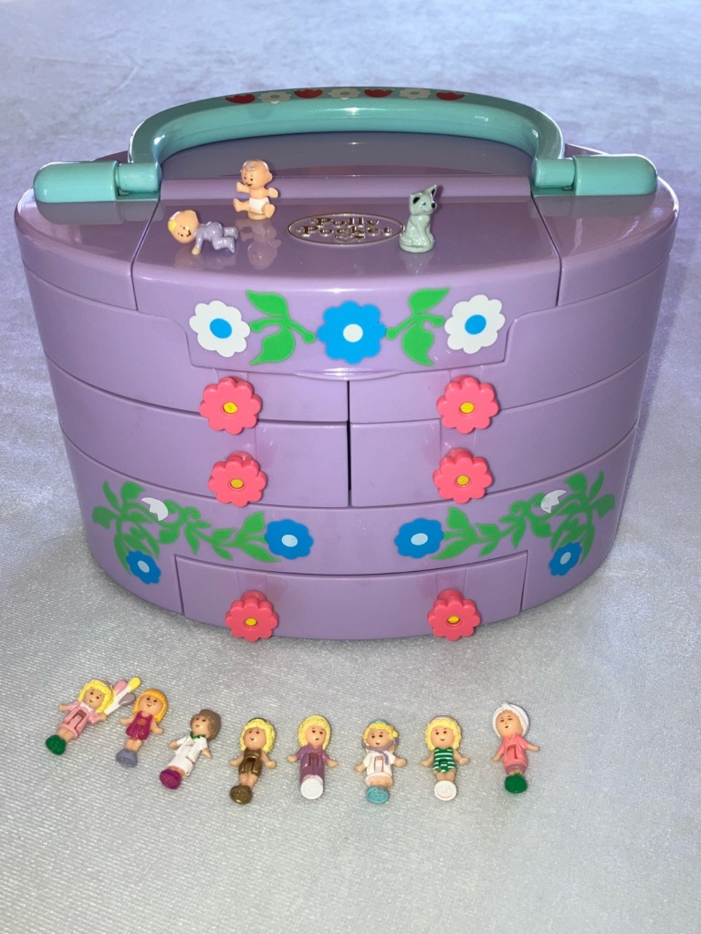 Vintage Polly Pocket Pullout Playhouse and figures Bluebird England 1991